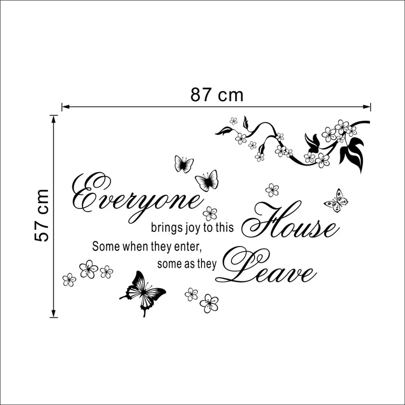 

popular quote mural art wall stickers everyone enjoy this house warm quote family new home wedding decoration DIY home decor