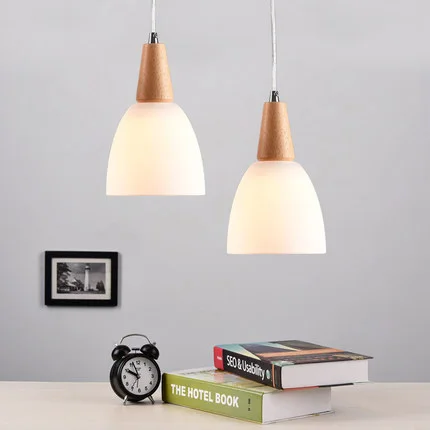 

Nordic Style Pendant Lamp Wooden Art Modern Lighting Creative Pendant Light Cafe Dinning Room Lights Contains LED Bulbs