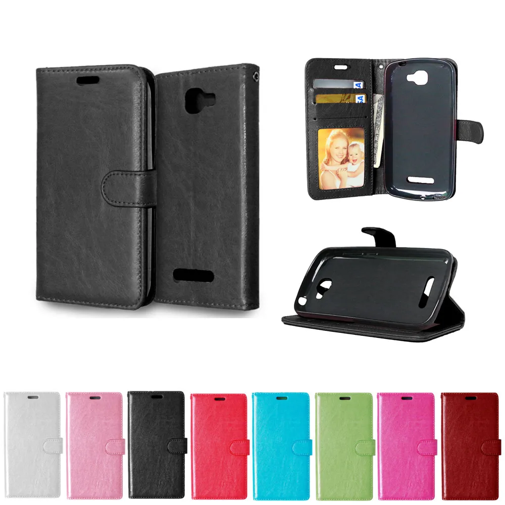 Кожаный чехол для Alcatel One Touch Fierce 2 OT 7040 7040T 7040N 7040W Fierce2 телефона Pop Icon A564c para|Бамперы| |