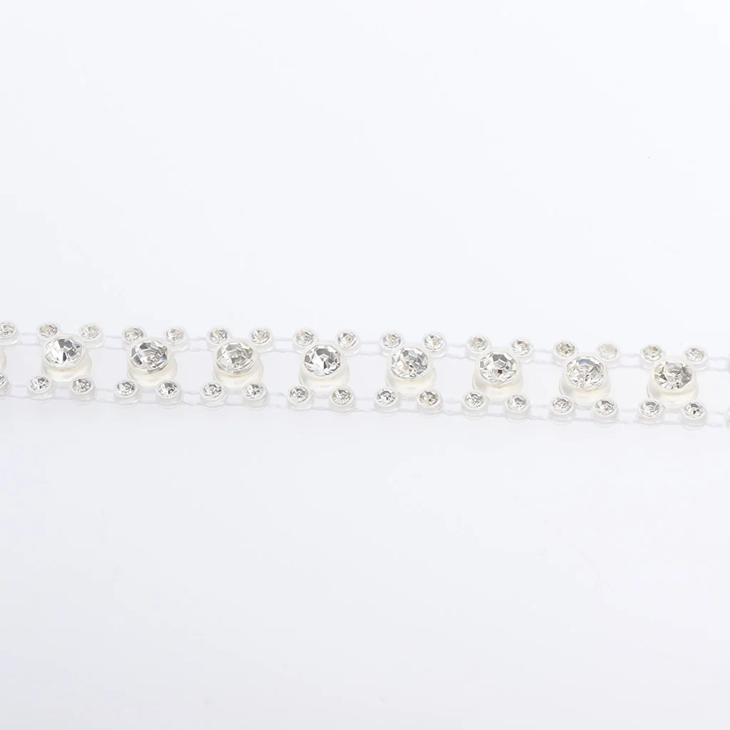 1 ярд вышитый бисером горный хрусталь аппликация швейная отделка для повязки