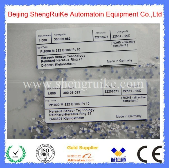 Class B Heraeus Brand Gemerny Origin Thin Film Pt1000  Platinum Resistance Temperature Detector