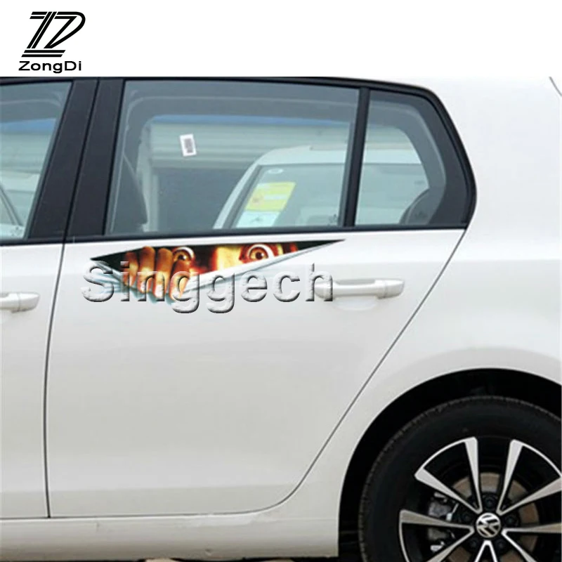 3d-наклейки ZD в виде монстра с глазами для Lada Toyota Corolla c-hr Avensis RAV4 Auris Honda Civic Accord