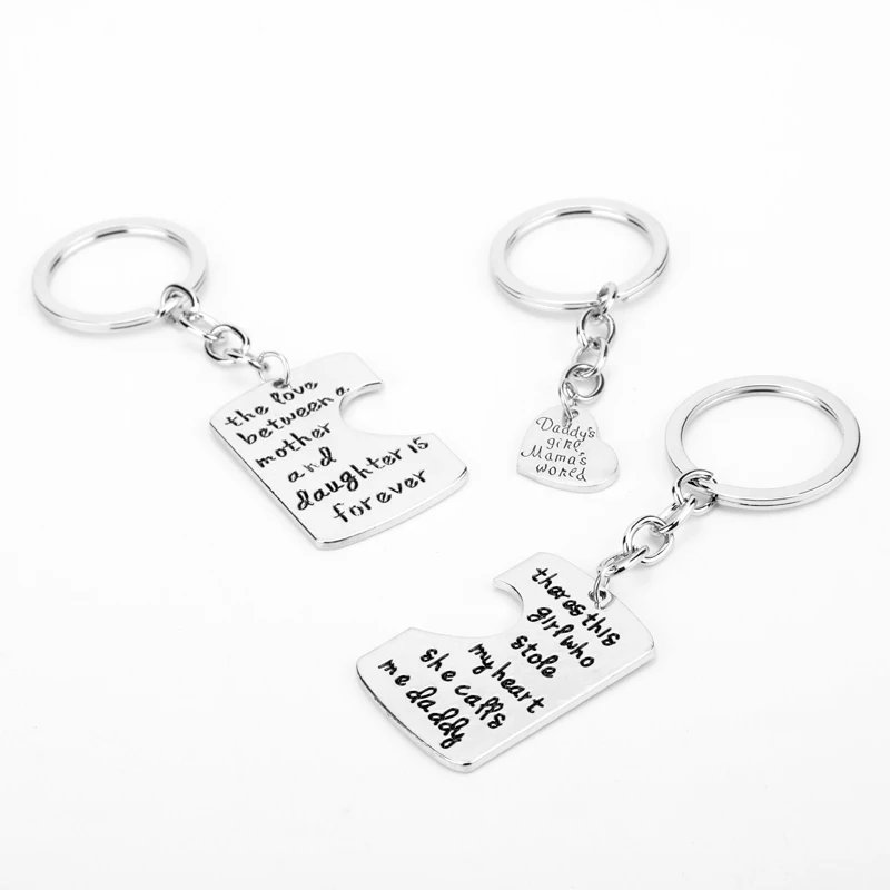 3 шт брелки семейный подарок папа дочка мама буквы брелок цепочка для ключей |