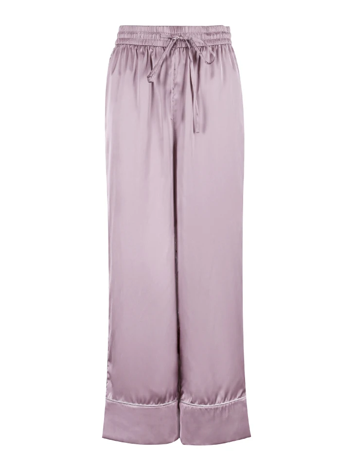 Vero Moda New Women's Elasticized Waist Casual Cropoed Wide-leg Pajama Sleepwear Pants |3182P7504