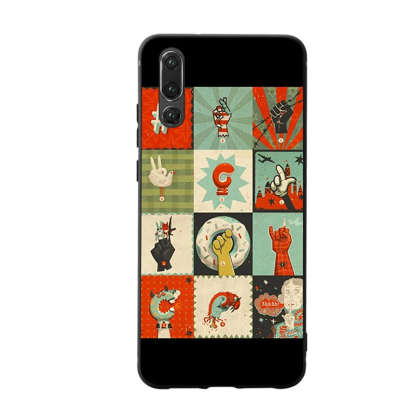 Одежда для сна с милыми и забавными панели телефона рисунком Крышка huawei P30 lite pro nova