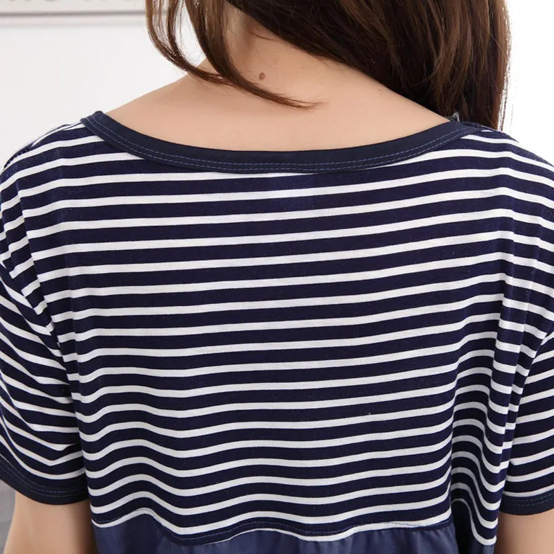 Летнее платье для беременных женщин джинсовые платья с короткими рукавами и