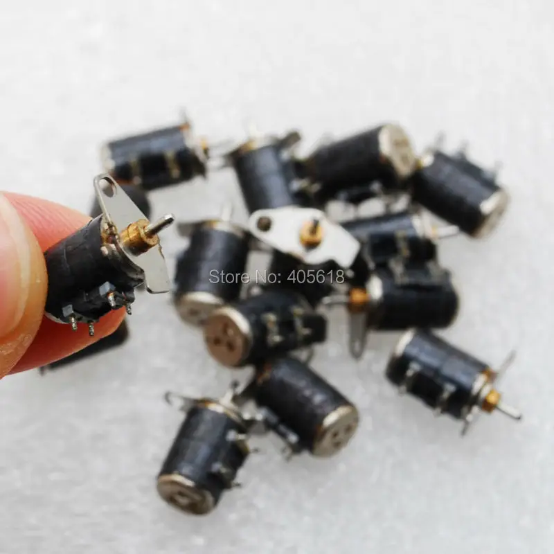 Бесплатная доставка 10 шт. 4 провода 2 фазы миниатюрный шаговый двигатель микро D6mm x