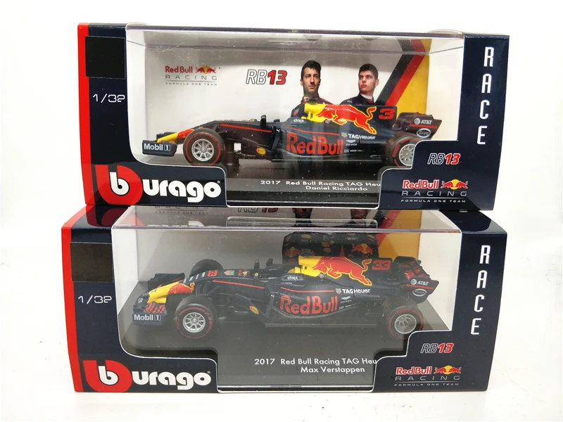 BBurago 1:32 F1 модель автомобиля RedBull команда RB13 литье под давлением гоночный автомобиль
