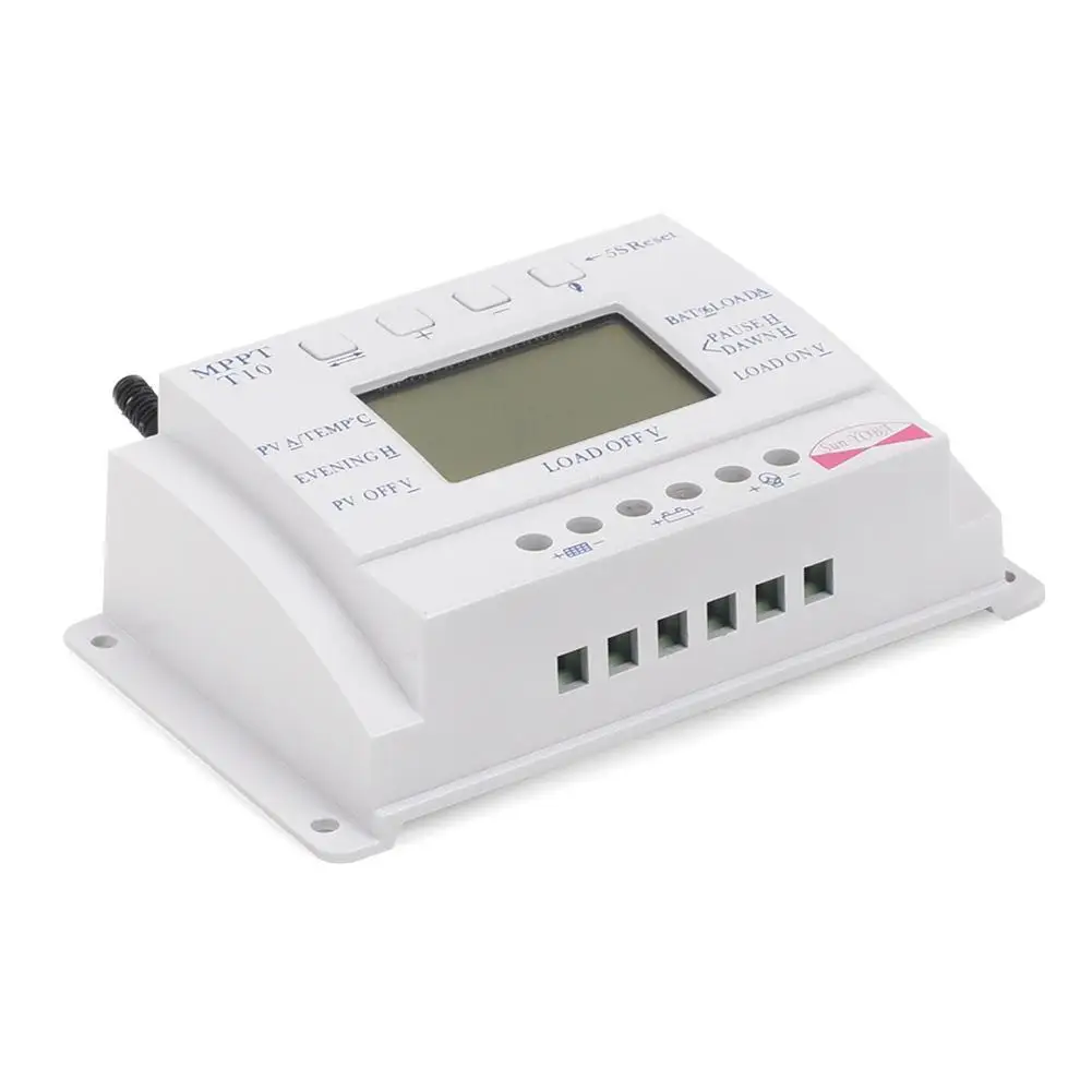 MPPT 10A LCD Solar Panel Battery Regulator Three Timer Charge Controller 12V/24V + Y Type Cable Connectors | Обустройство дома