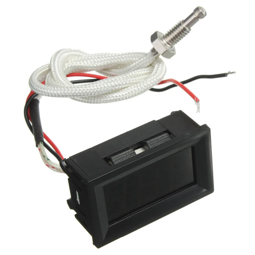 DC12V красный светодиодный термометр с цифровой термопарой измеритель температуры