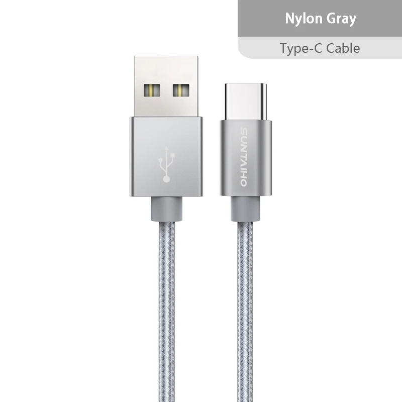 Gray Suntaiho usb type C кабель для samsung S9 S10 USB C кабель 3A Quick зарядное устройство 3.0 type C провод для зарядки 3 м для Xiaomi Redmi Note 7 K20 шнур для зарядки телефона - Цвет: Gray