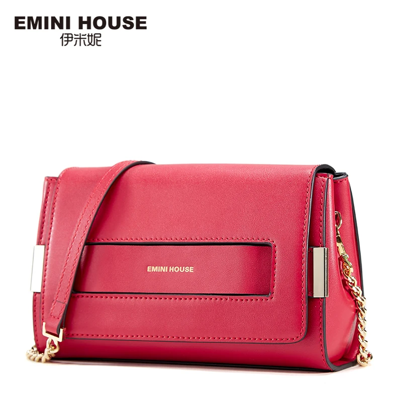 Женская сумка-мессенджер EMINI HOUSE повседневная сумка из спилка с откидным клапаном