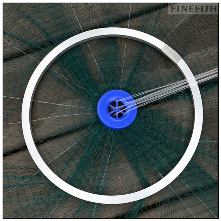 Finefish Мощная зеленая многонитевая ручная сеть малая сетка США литые сети для