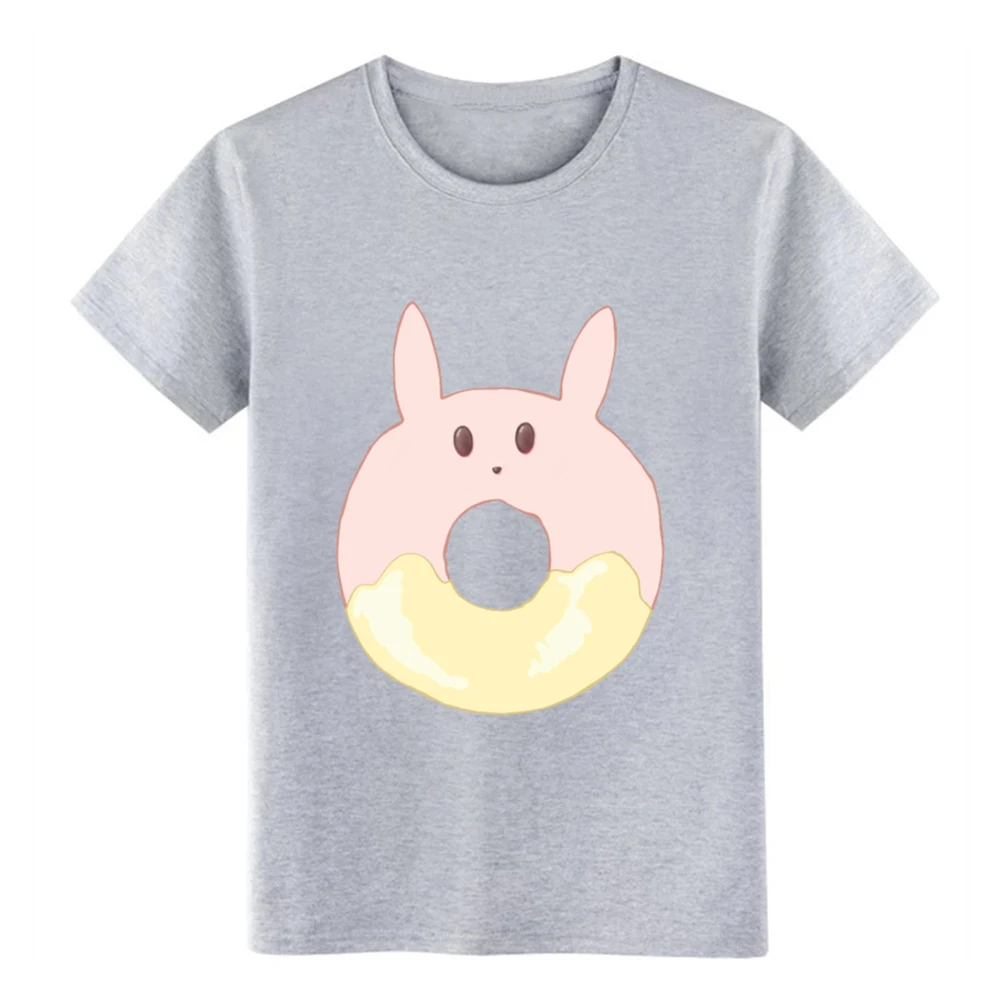 Мужская футболка Kawaii Bunny Donut 100% хлопковая одежда с круглым воротником летняя