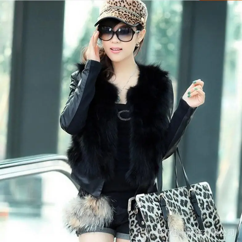 

2019 Winter New fashion brand Fake rabbit fur jacket women 's new Korean version imitation fur vest women fur plush fur coat J54