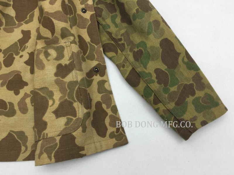 BOB DONG Repro USMC Тихоокеанская камуфляжная куртка 13,7 oz джинсовая Двусторонняя армейская куртка США