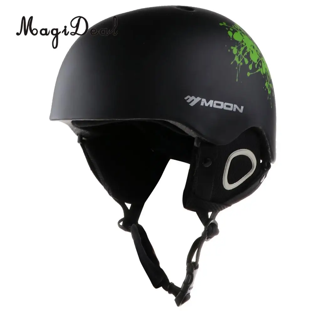 M Green Black Лыжный шлем MagiDeal, сноубординг, катание на лыжах, скейтборд, катание на коньках, Зимние виды спорта, защитная Кепка Для Взрослых женщин и мужчин, M/L - Цвет: M Green Black