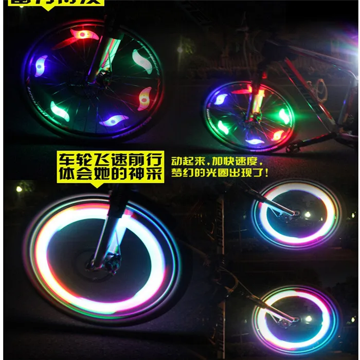 4PCS/LOT 3 Mode Bike Bicycle Cycling Spoke Wire Tire Tyre Wheel LED Bright Light Lamp | Спорт и развлечения