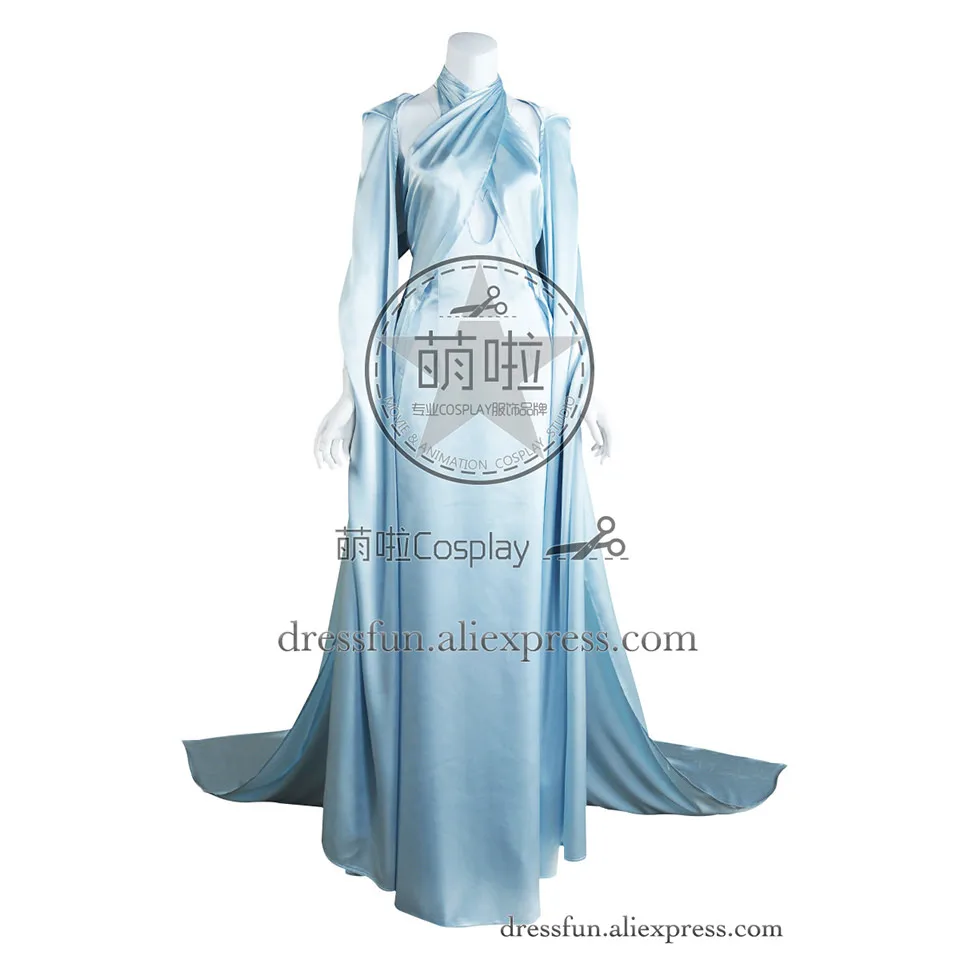 Игра престолов Косплей Дейенерис Таргариен Дани бурерожденная костюм Голубое