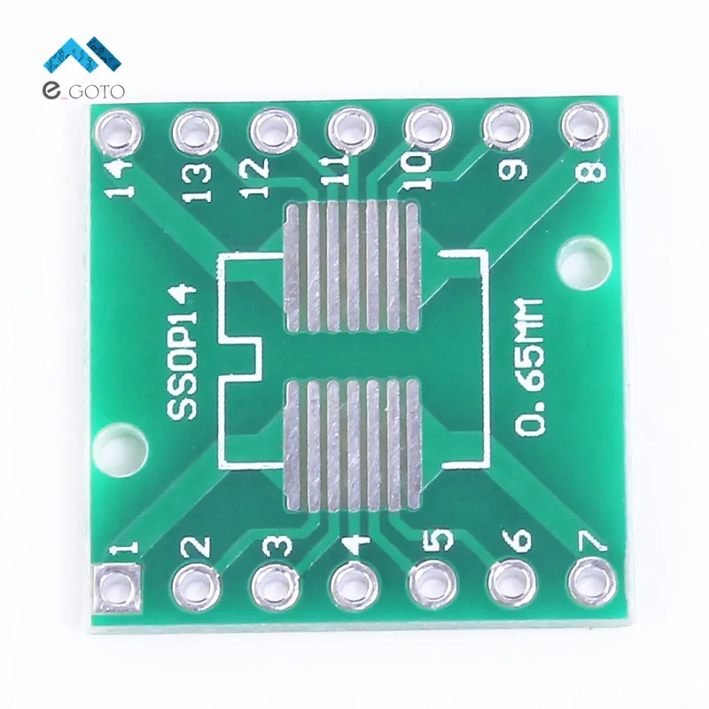 50 шт. SOP14 SSOP14 TSSOP14 к DIP14 Булавки SMD DIP адаптер 0.65 мм/1.27 мм 2.54 Шаг печатной платы