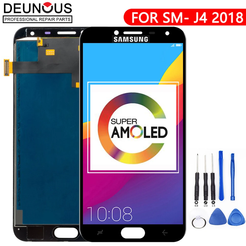 

ЖК-дисплейный AMOLED модуль, ЖК-дисплей, дигитайзер сенсорного экрана для Samsung Galaxy J4 J400 J400F J400G/DS SM-J400F, замена