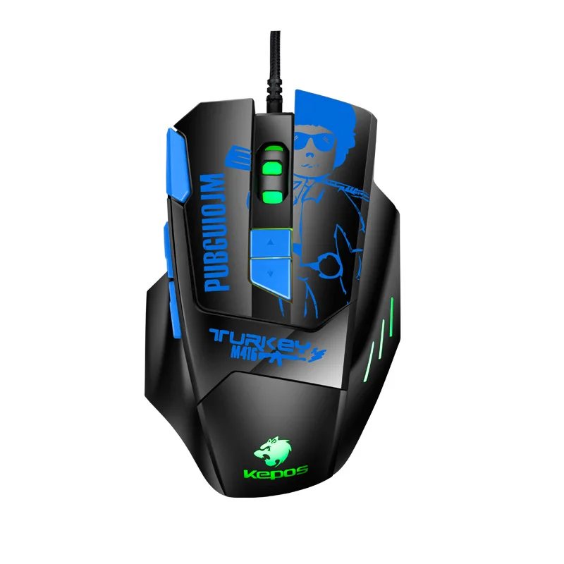 Pubg Blue Проводная игровая мышь для игр Pubg, 7 кнопок, 6800 dpi, светодиодный USB компьютерная мышь, геймерские мыши X7, игровая мышь, Mause для ПК - Цвет: Pubg Blue