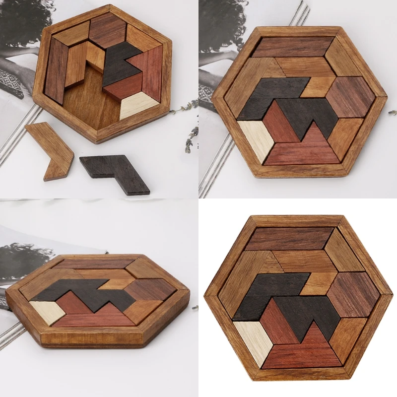 HBB 3D китайская деревянная игра-головоломка модель Chexagon головоломка строительные