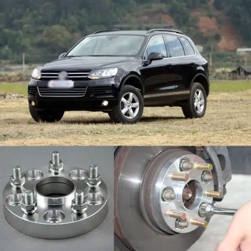 

Teeze 4pcs New Billet 5 Lug 14*1.5 Studs Wheel Spacers Adapters For Volkswagen Touareg
