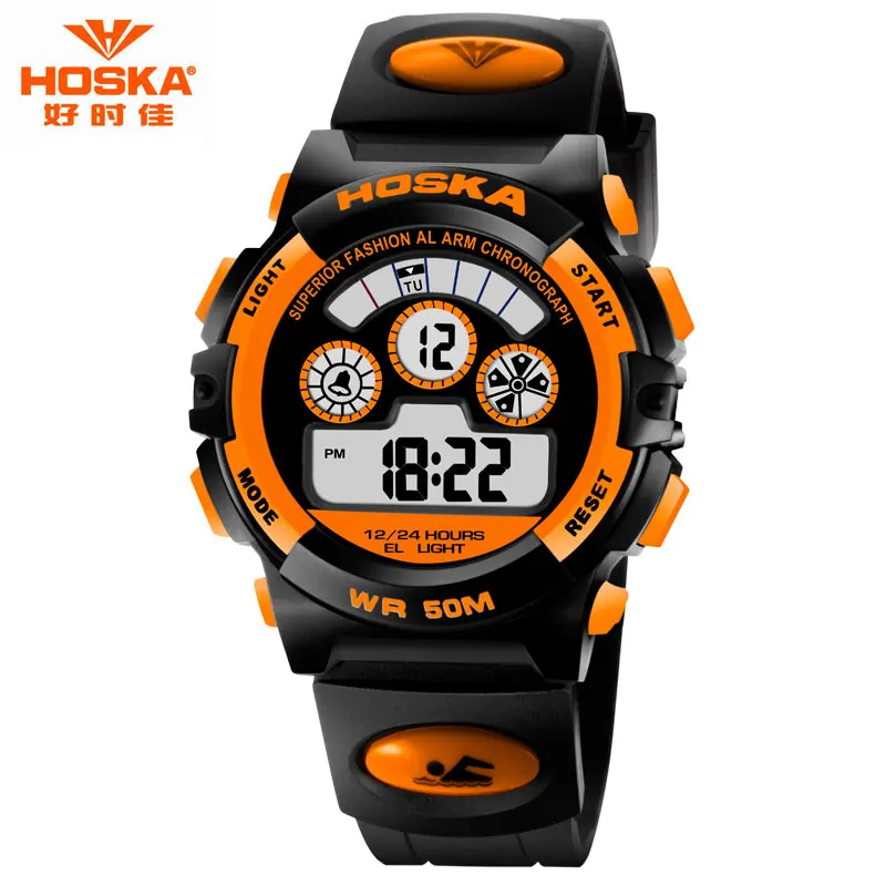 Электронные часы модные полный календарь зоны время оригинальный аккумулятор