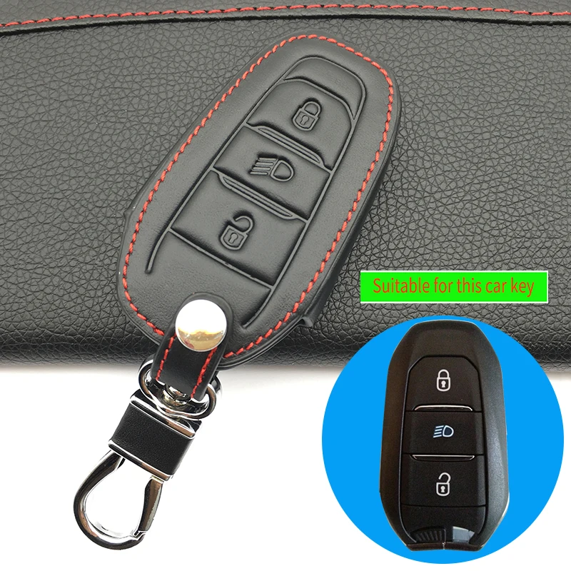 Кожаный чехол-книжка с 3 кнопками для Peugeot 3008 308 508 408 2008 RCZ ключи Citroen C4L C5 C3 CACTUS C6 |