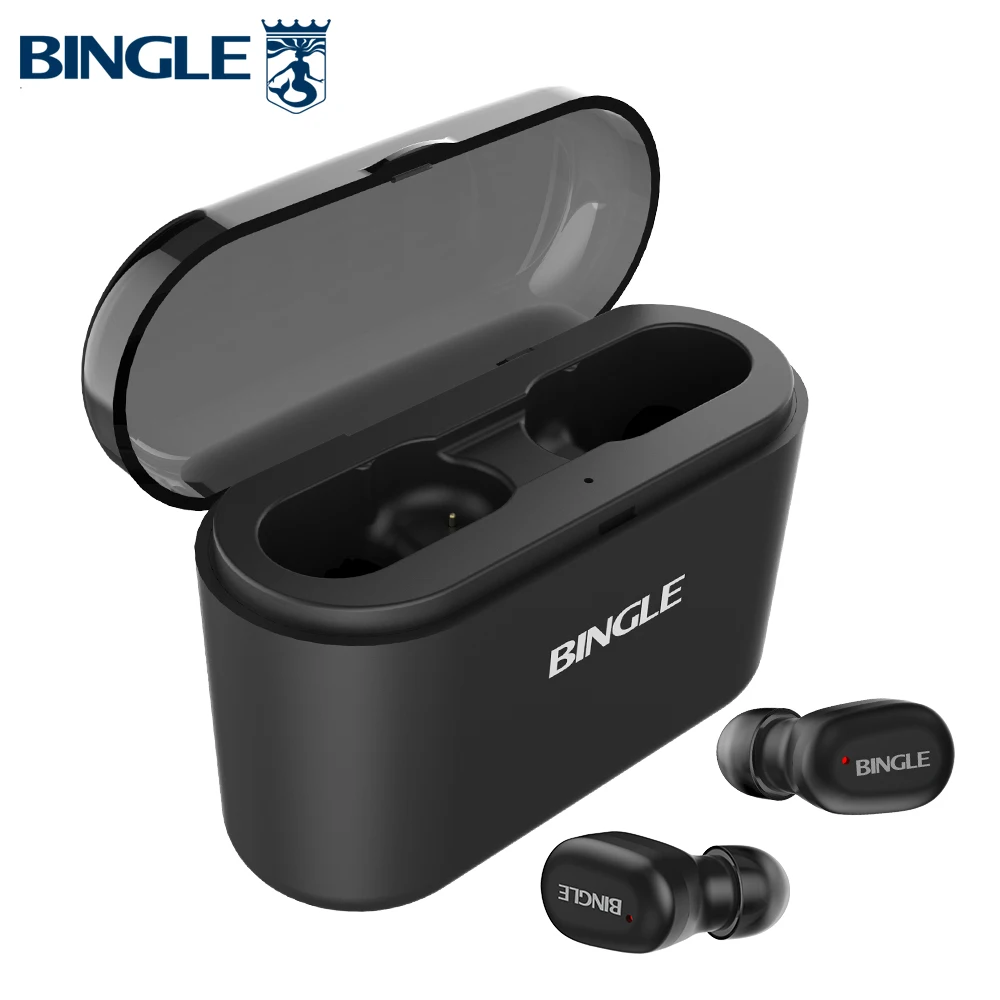 

Bingle K7 Waterproof AAC Active Noise Canceling Headphones Sports Running Wireless Bluetooth Earbuds Earphones With 1800mAh Case