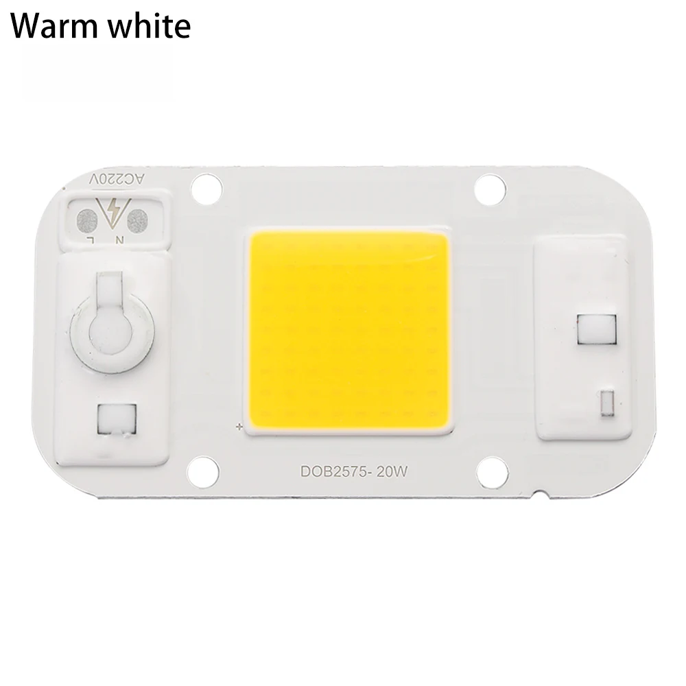 1 шт. светодиодный чип лампа COB SMD прожектор AC 220 В DOB чип для светодиодной лампы Beans Smart IC 20 Вт 30 Вт 50 Вт белый/теплый энергосберегающий светильник - Испускаемый цвет: warm white