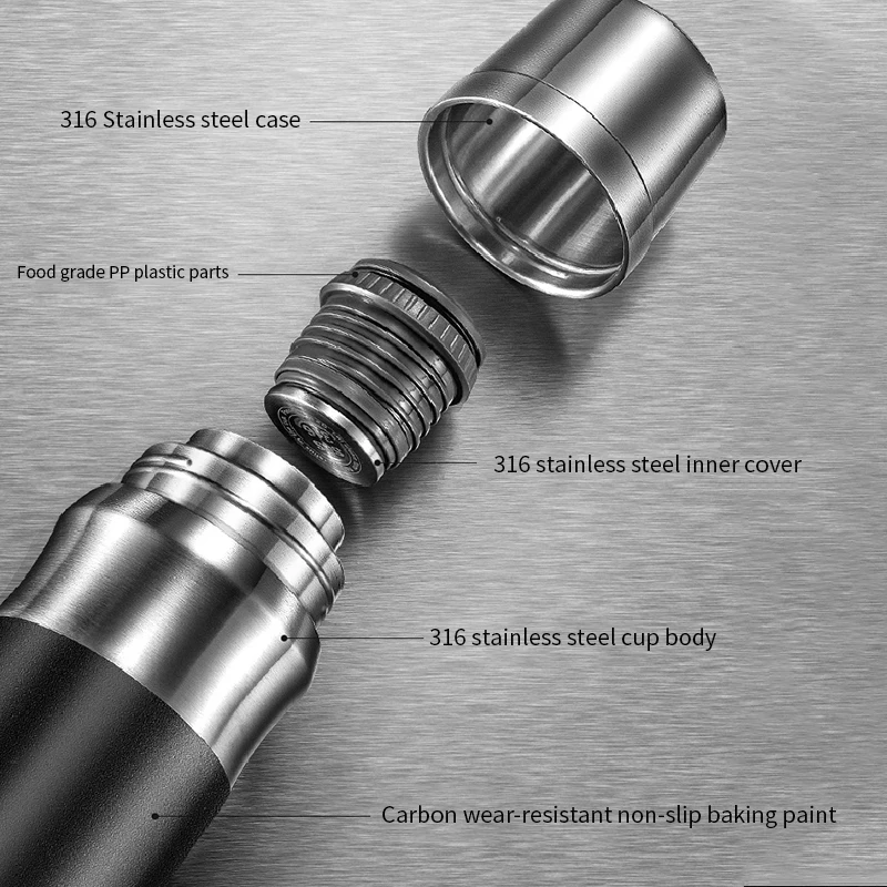 Термос из нержавеющей стали на 800 мл термос Изолированная бутылка для воды