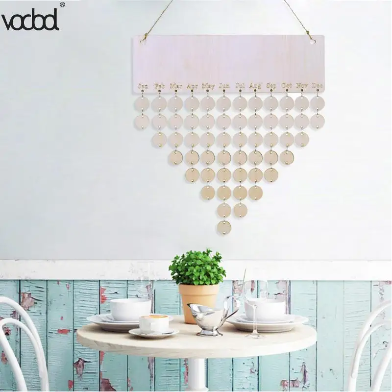 Фоны с Деревянной Стеной доска-календарь Семья DIY высокого даты записи знак пустая доска Творческий дом Настенные календари висит декора подарки