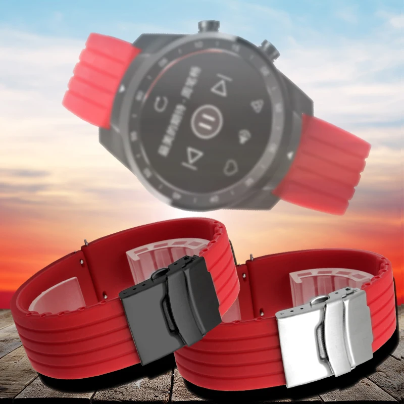 PEIYI ремешок для часов Ticwatch Цветной силиконовый сменный ремешок 20 мм/22 мм Ticwatch 1/2/E/Pro ремешок для часов Spark ремешок на запястье