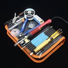 CXG E90WT Электрический паяльник светодиодный подсветкой, цифровой керамический нагреватель с регулируемой температурой, 900 м, железный наконечник, пинцет, набор инструментов