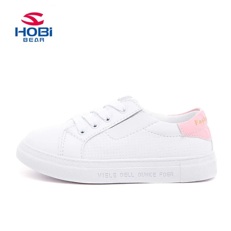 HOBIBEAR Girls Casual Shoes 2017 Fashion Comfortable Children Easy Matching Lace-up White Board GS2577 | Детская одежда и обувь