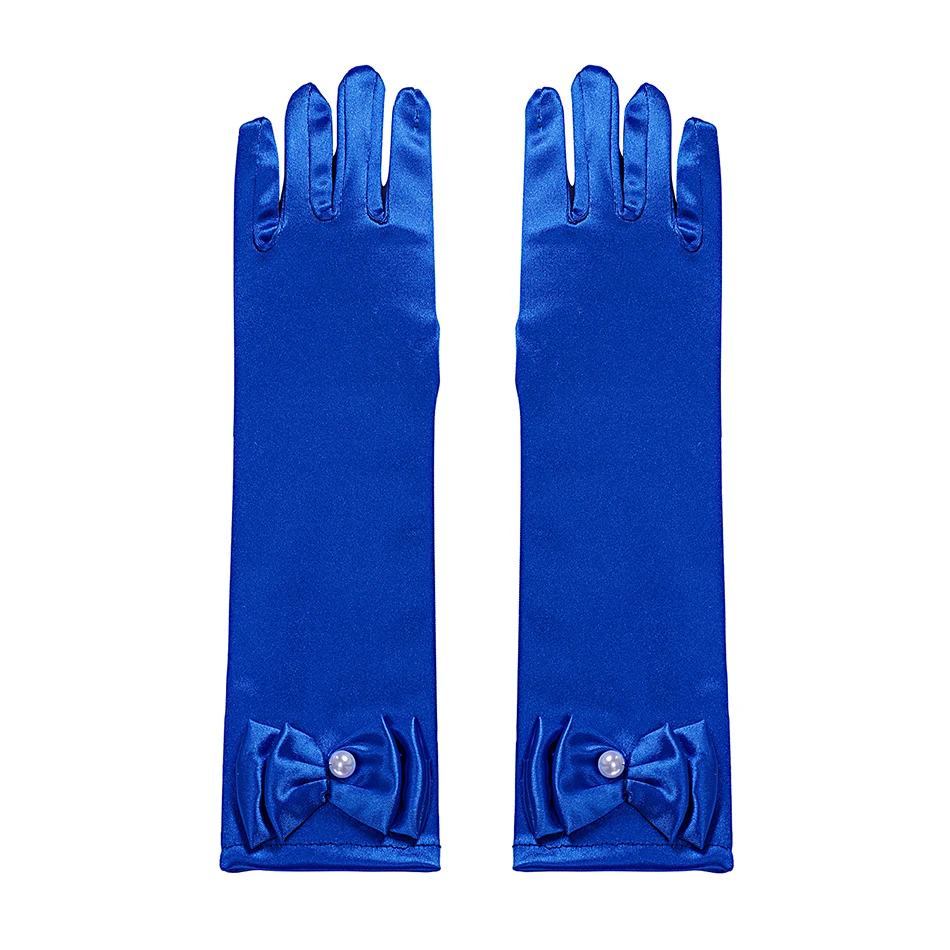 Длинные перчатки принцессы для девочек Аксессуары косплея варежки Цветочные