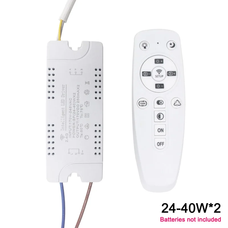 24-40x2W 12-60вт* 2 светодиодный интеллектуальная система для водителя AC170-245V 2,4G wifi источник питания Трансформаторы освещения для лампы управления телефоном - Цвет: 24-40x2W