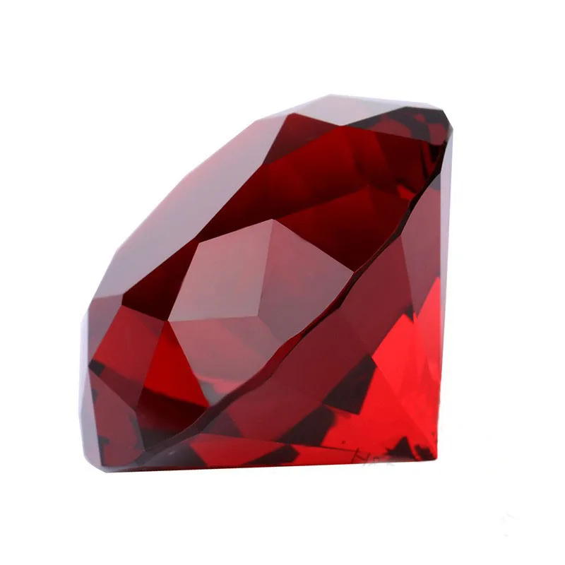 Красный 40 мм 1 шт. Кристалл стекло Diamond пресс папье детские игрушки аквариум