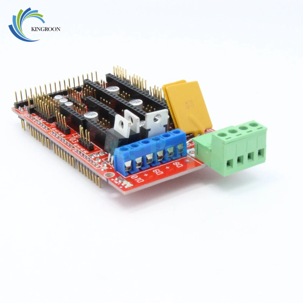 KINGROON Новый 3D Принтер Комплект RAMPS + 2004 ЖК контроллер MEGA 2560 R3 A4988 Драйвер