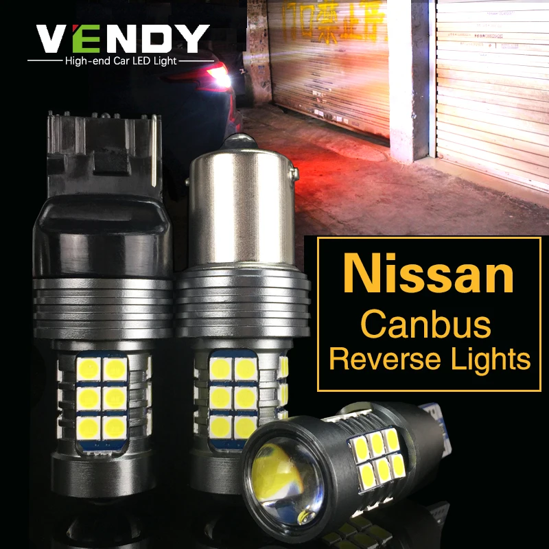 

1pcs Car LED Reverse Light Backup Lamp W16W 921 T15 BA15S For Nissan Qashqai Tiida New Teana SYLPHY Juke X-trail Almera NV200