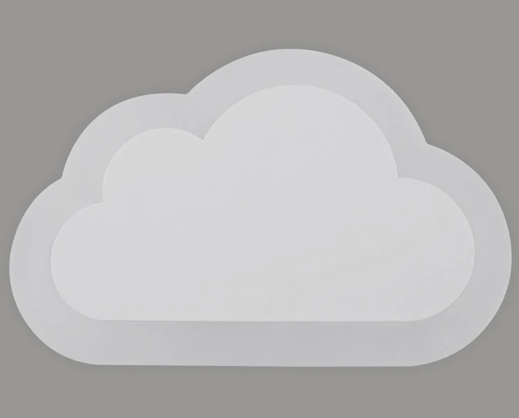 Светодиодный акриловый настенный светильник с облаками прикроватный для