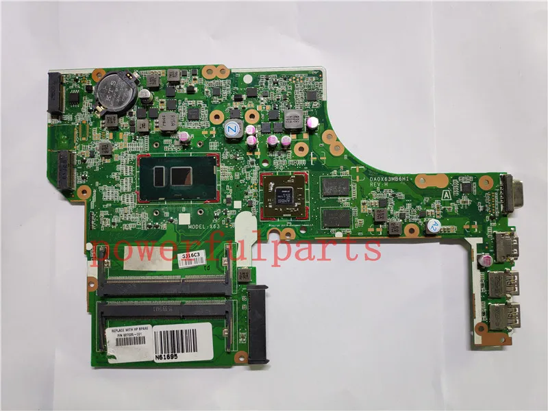 Материнская плата для ноутбука 827025 001 501 HP Probook 450 470 G3 DA0X63MB6H1 SR2EY I5 6200U DDR3 полностью