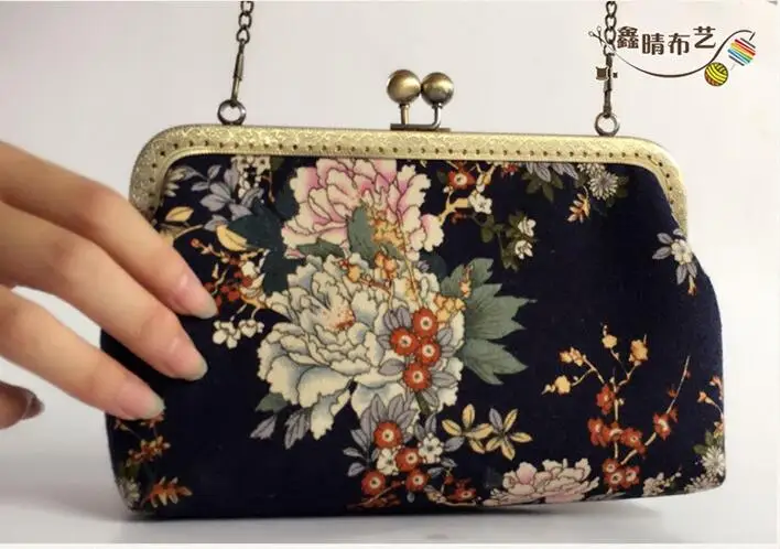 Незавершенный 30*17*7 см DIY металлический поцелуй застежка клатч Сумки с цепочкой