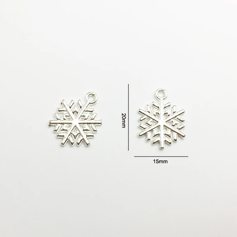 30 шт./лот подвески в виде рождественских снежинок античного серебра аксессуары