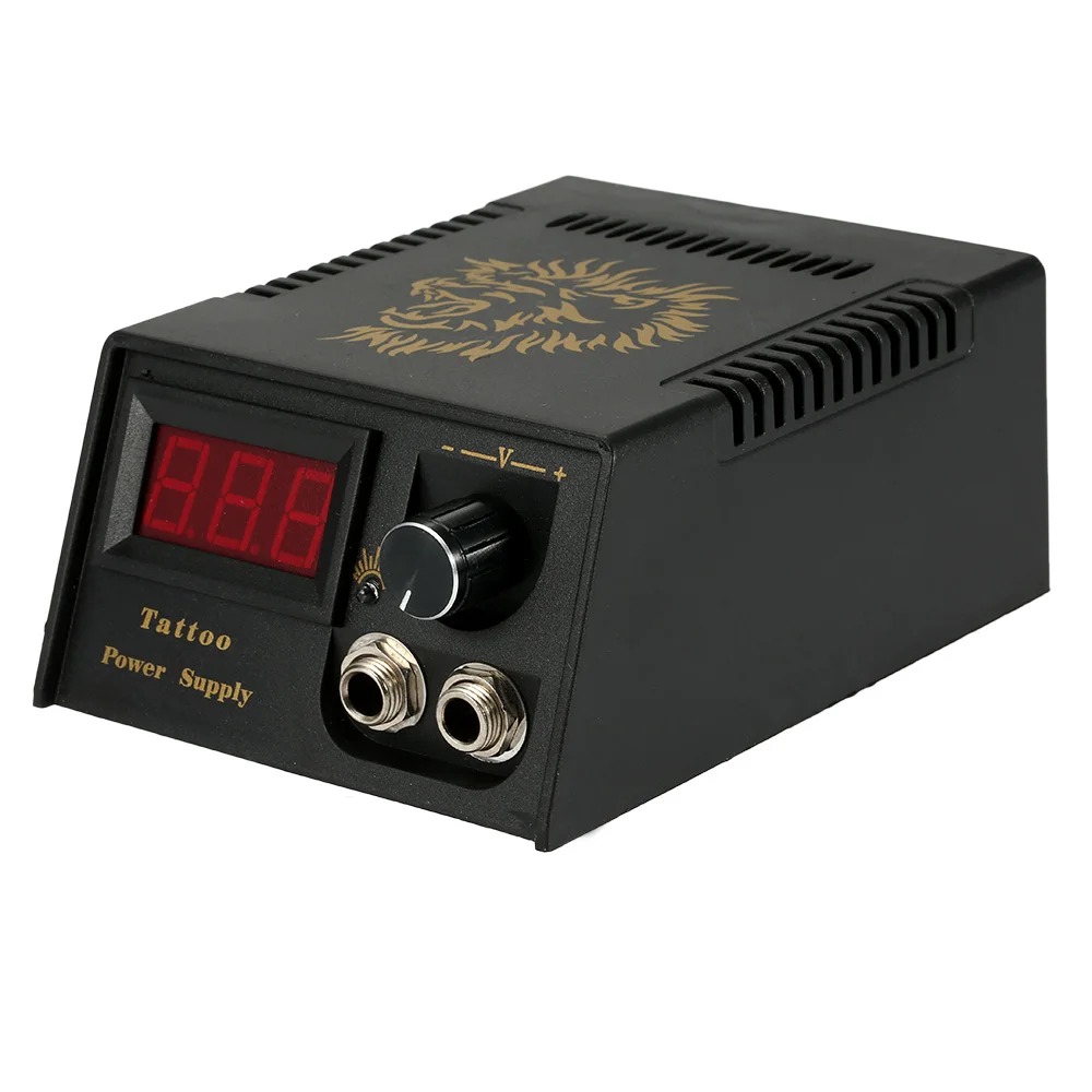 

High Quality Aluminum Alloy Lion Head Tattoo Power Supply Pointer Variable Analog Tattoo Power Meter Supply for Tattoo Artist