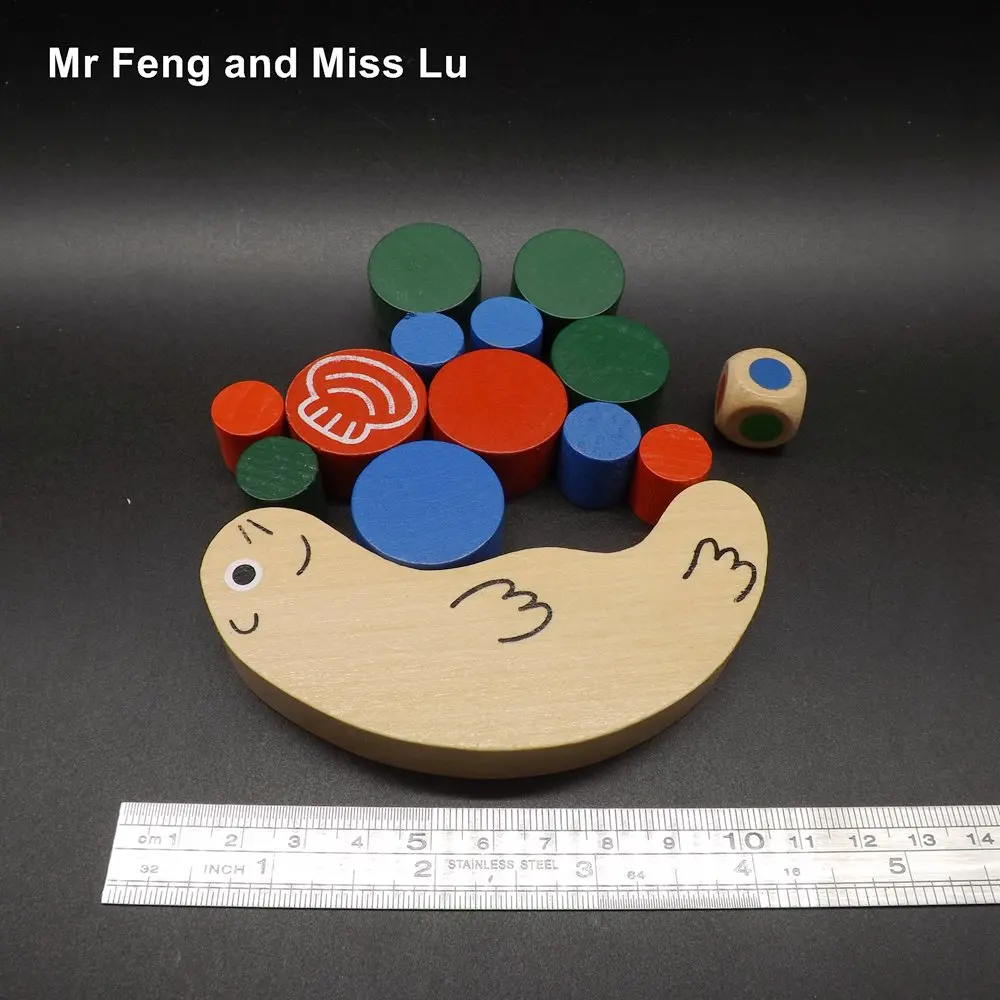 Мини милый баланс в форме улитки блоки кучи деревянные строительные раннего