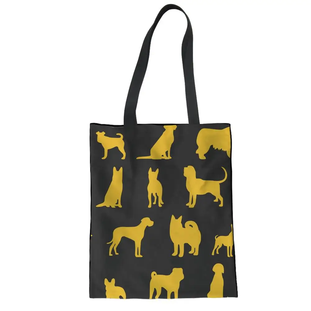 Женская Холщовая Сумка с созвездиями звездами и собаками | Багаж сумки