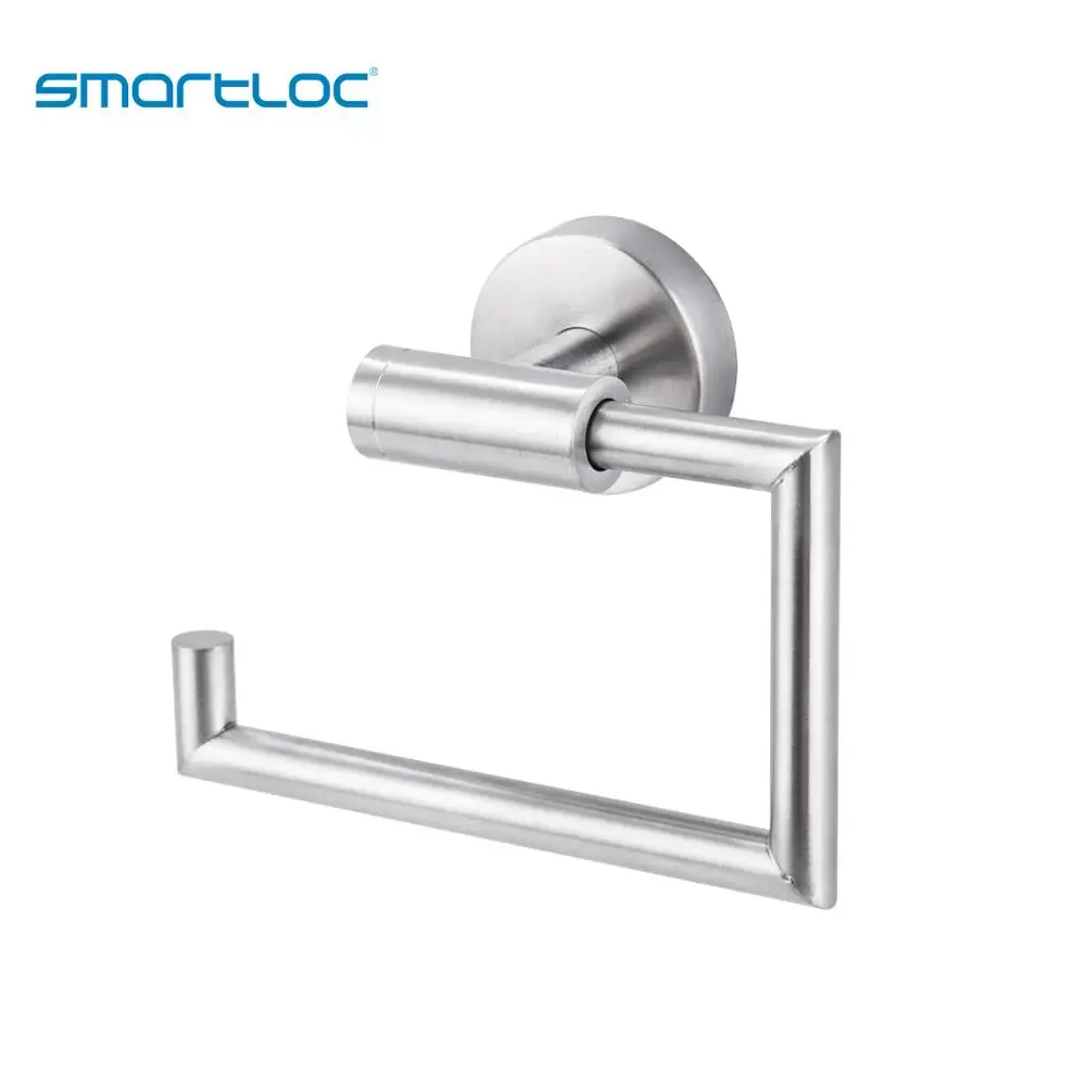 

smartloc Stainless Steel Wall Mounted Toilet Paper Roll Holder Tissue Towel WC Bathroom Accessories Kitchen Storage Box Shelf